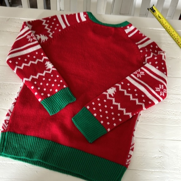 Size 7/8 Christmas sweater with reindeer and bells unisex - Picture 4 of 4